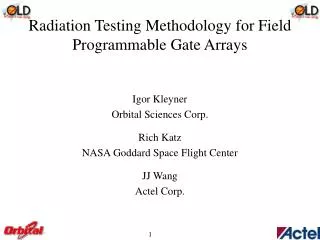 Radiation Testing Methodology for Field Programmable Gate Arrays