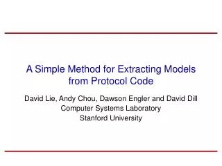 A Simple Method for Extracting Models from Protocol Code