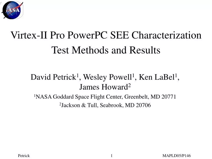 virtex ii pro powerpc see characterization test methods and results
