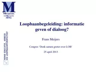 loopbaanbegeleiding informatie geven of dialoog