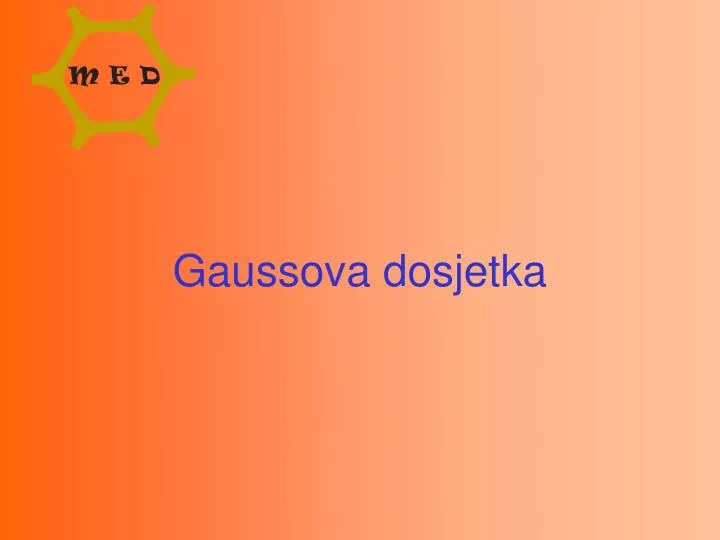 gaussova dosjetka