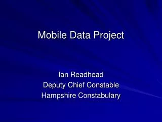 Mobile Data Project