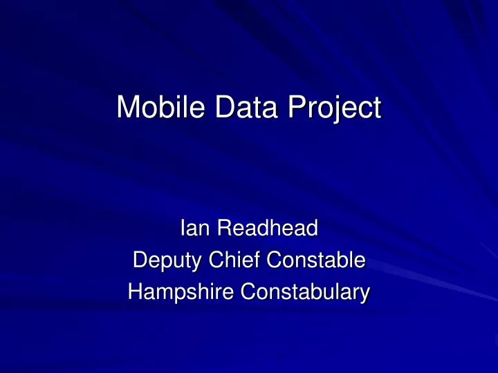 mobile data project