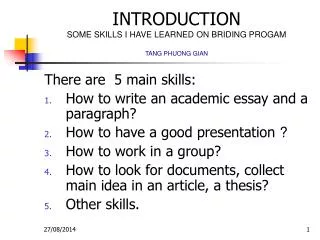 introduction some skills i have learned on briding progam tang phuong gian