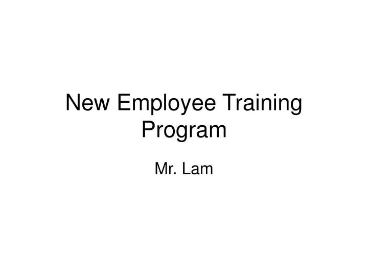 new employee training program
