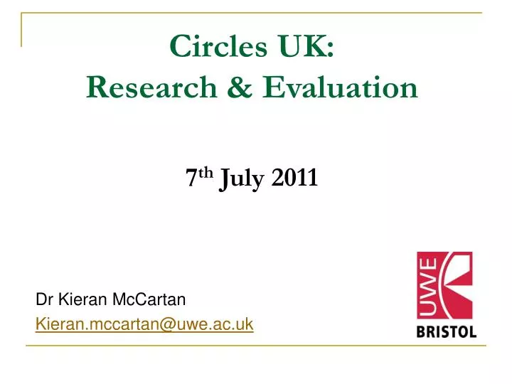 circles uk research evaluation 7 th july 2011