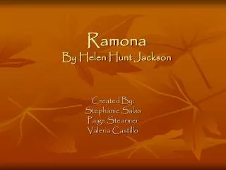 Ramona By Helen Hunt Jackson