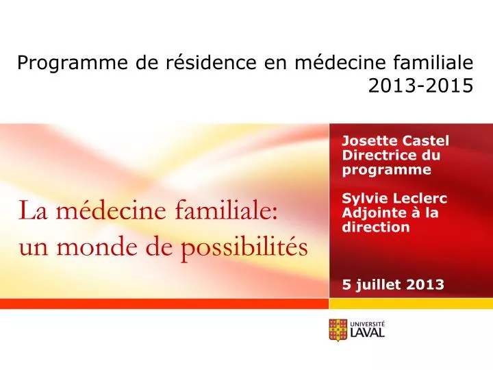 programme de r sidence en m decine familiale 2013 2015