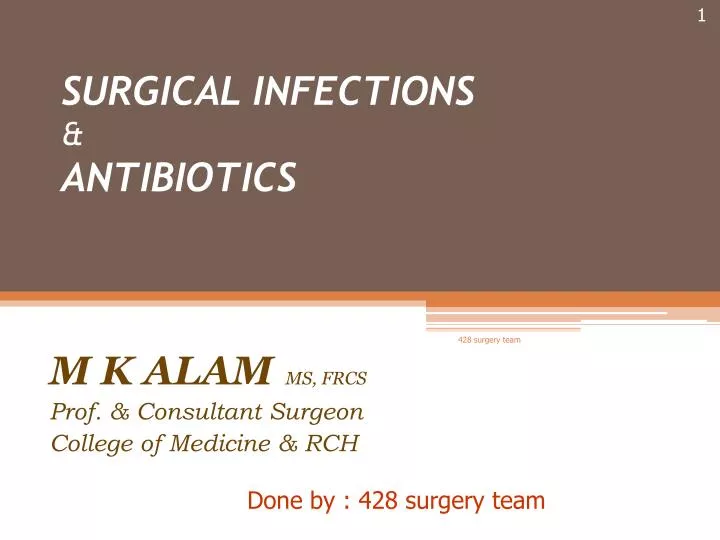 surgical infections antibiotics