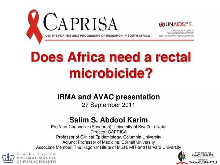 does africa need a rectal microbicide