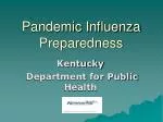Pandemic Influenza Preparedness - slide 1