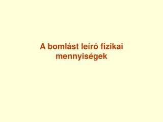 a boml st le r fizikai mennyis gek