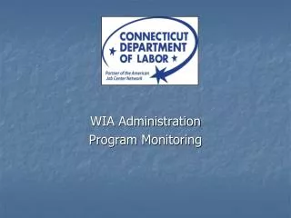 WIA Administration Program Monitoring