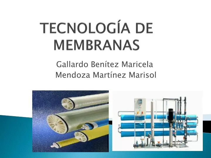 tecnolog a de membranas
