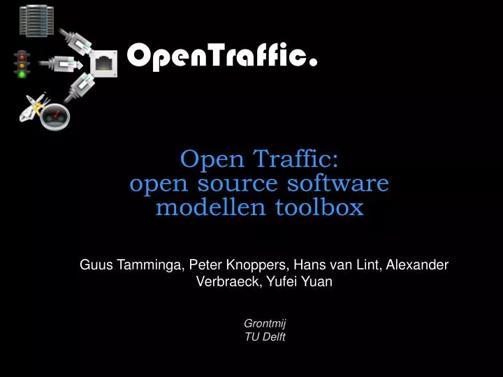open traffic open source software modellen toolbox