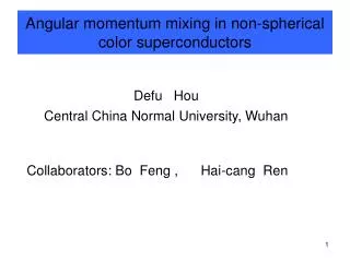 Angular momentum mixing in non-spherical color superconductors