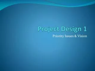 Project Design 1