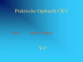 praktische opdracht ckv