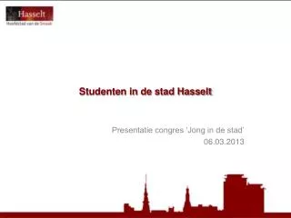 studenten in de stad hasselt