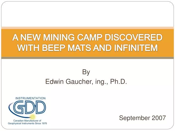 a new mining camp discovered with beep mats and infinitem