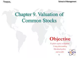 Chapter 9. Valuation of Common Stocks