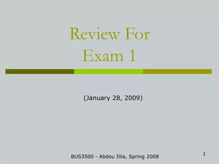 review for exam 1