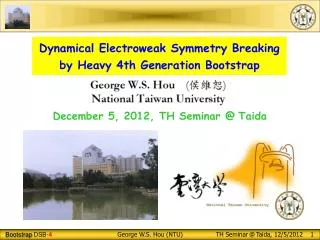 Dynamical Electroweak Symmetry Breaking by Heavy 4th Generation Bootstrap