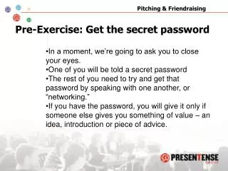 Pre-Exercise: Get the secret password