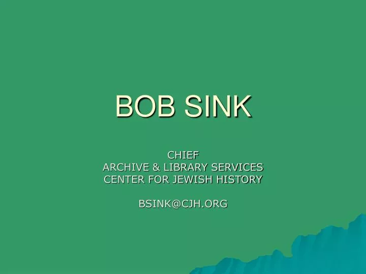 bob sink