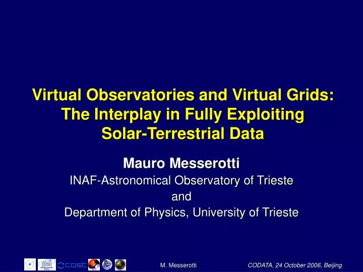virtual observatories and virtual grids the interplay in fully exploiting solar terrestrial data