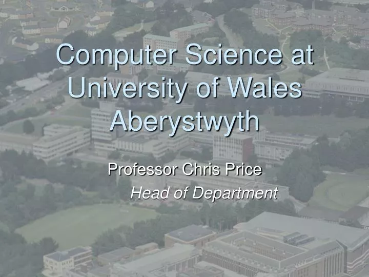 computer science at university of wales aberystwyth