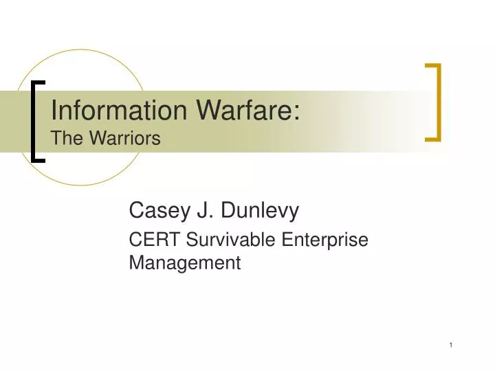 information warfare the warriors