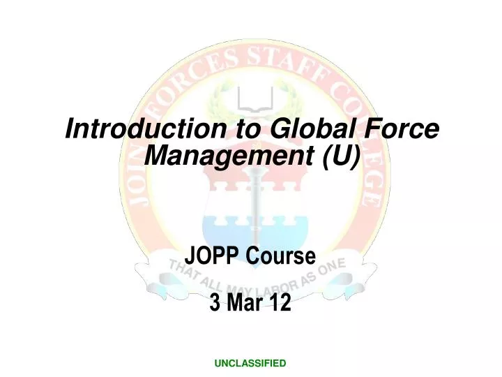 introduction to global force management u