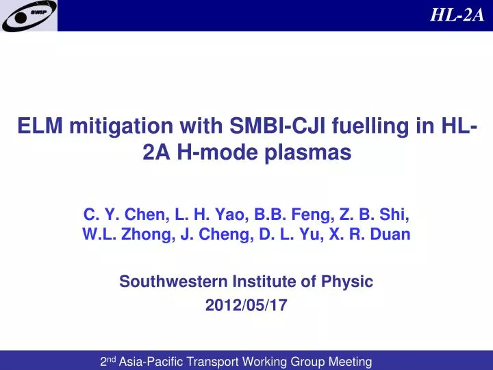 elm mitigation with smbi cji fuelling in hl 2a h mode plasmas