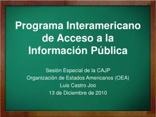programa interamericano de acceso a la informaci n p blica