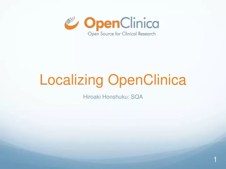 localizing openclinica