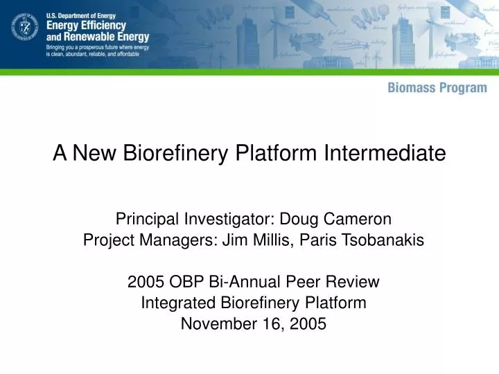 a new biorefinery platform intermediate