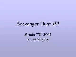 Scavenger Hunt #2