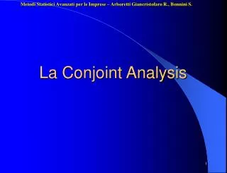 la conjoint analysis