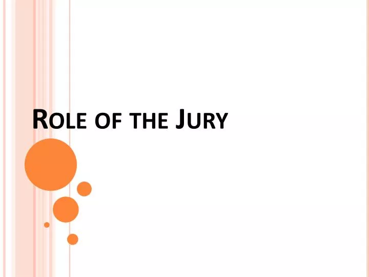 role of the jury