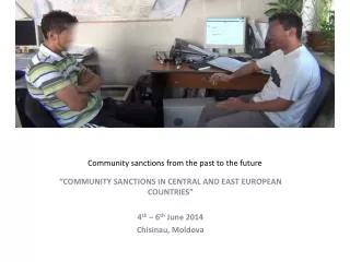 Community sanctions from the past to the future