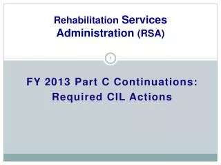 Rehabilitation Services Administration (RSA)
