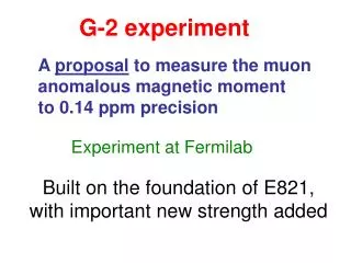 G-2 experiment