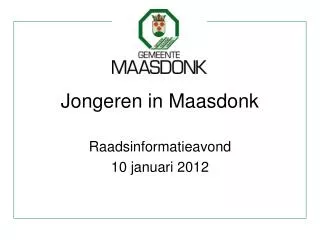 jongeren in maasdonk
