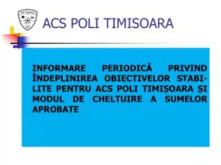 ACS POLI TIMISOARA