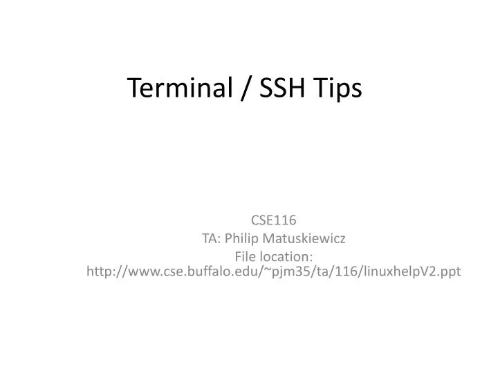 terminal ssh tips