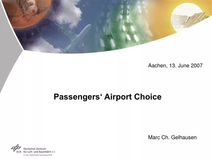 passengers airport choice