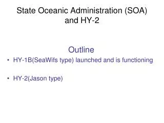 State Oceanic Administration (SOA) and HY-2