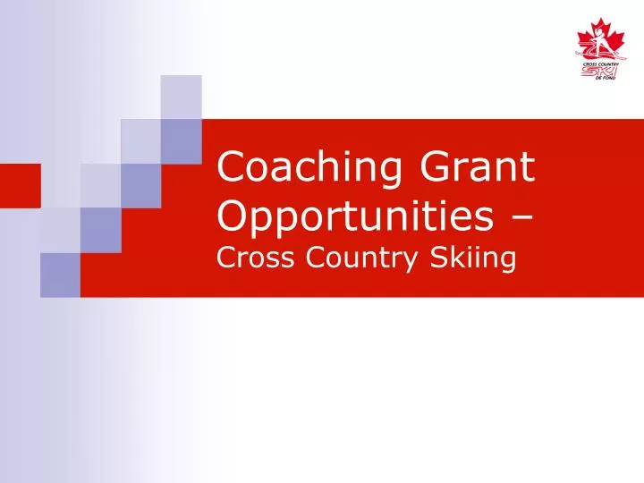 coaching grant opportunities cross country skiing