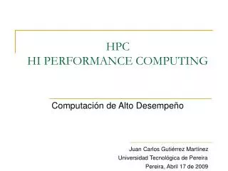 hpc hi performance computing